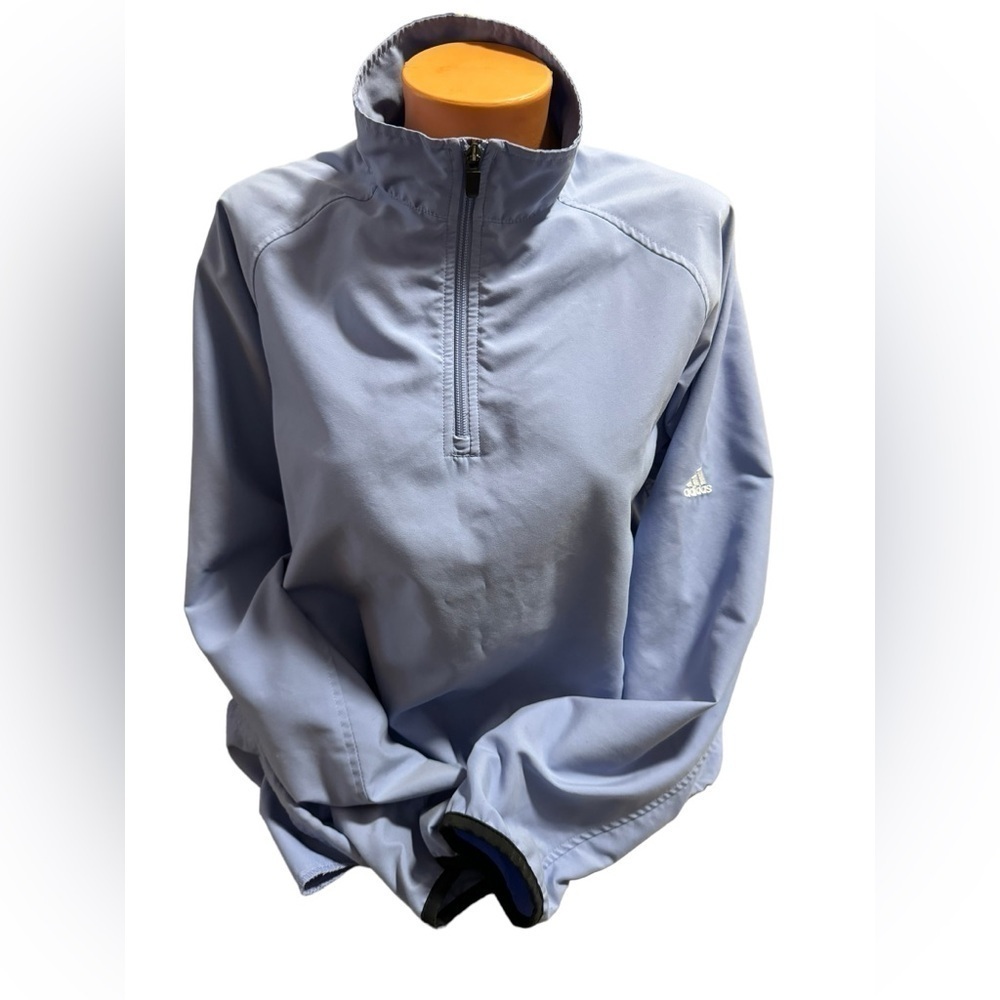 ADIDAS Women's Light Baby Blue Lightweight Vented Athletic Jacket Size XL - Picture 3 of 10